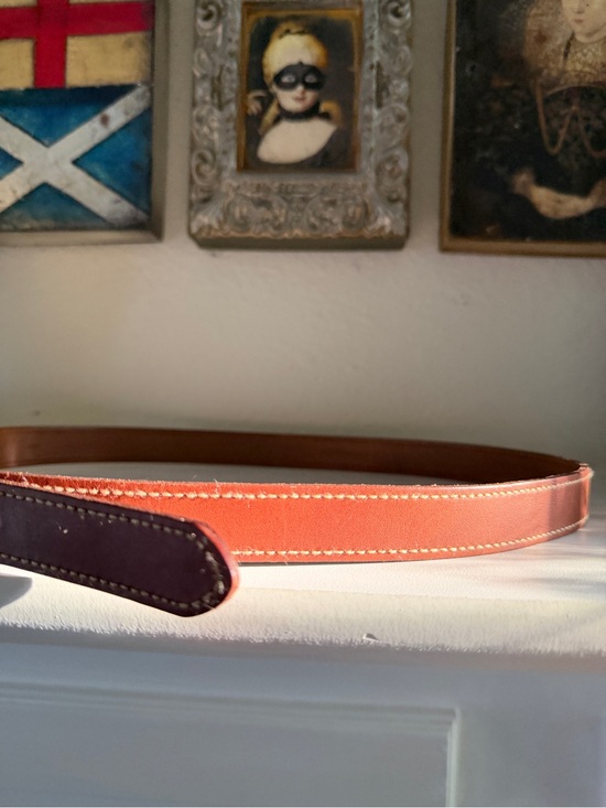 Lauren by Ralph Lauren Medium Brown Leather  Belt Brass Horsebit Size Medium